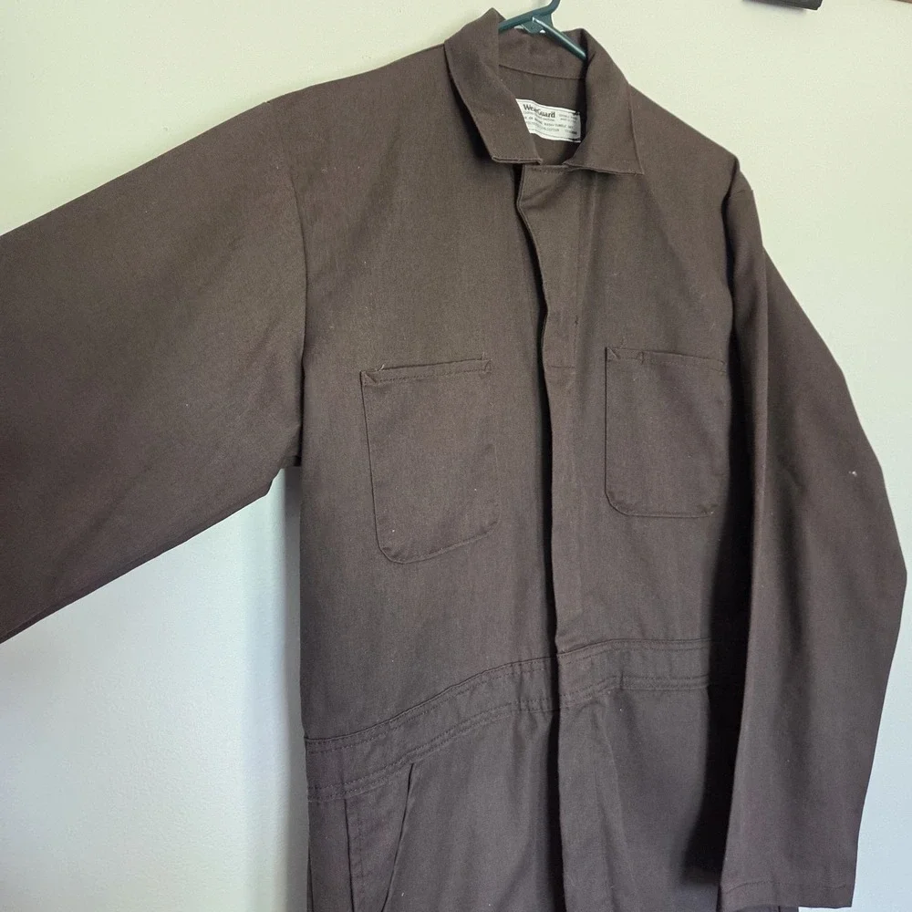 Aramark Wearguard Navy Blue Heavyweight Work Coveralls 42L Long Mens Lg Tall LT - Picture 5 of 6